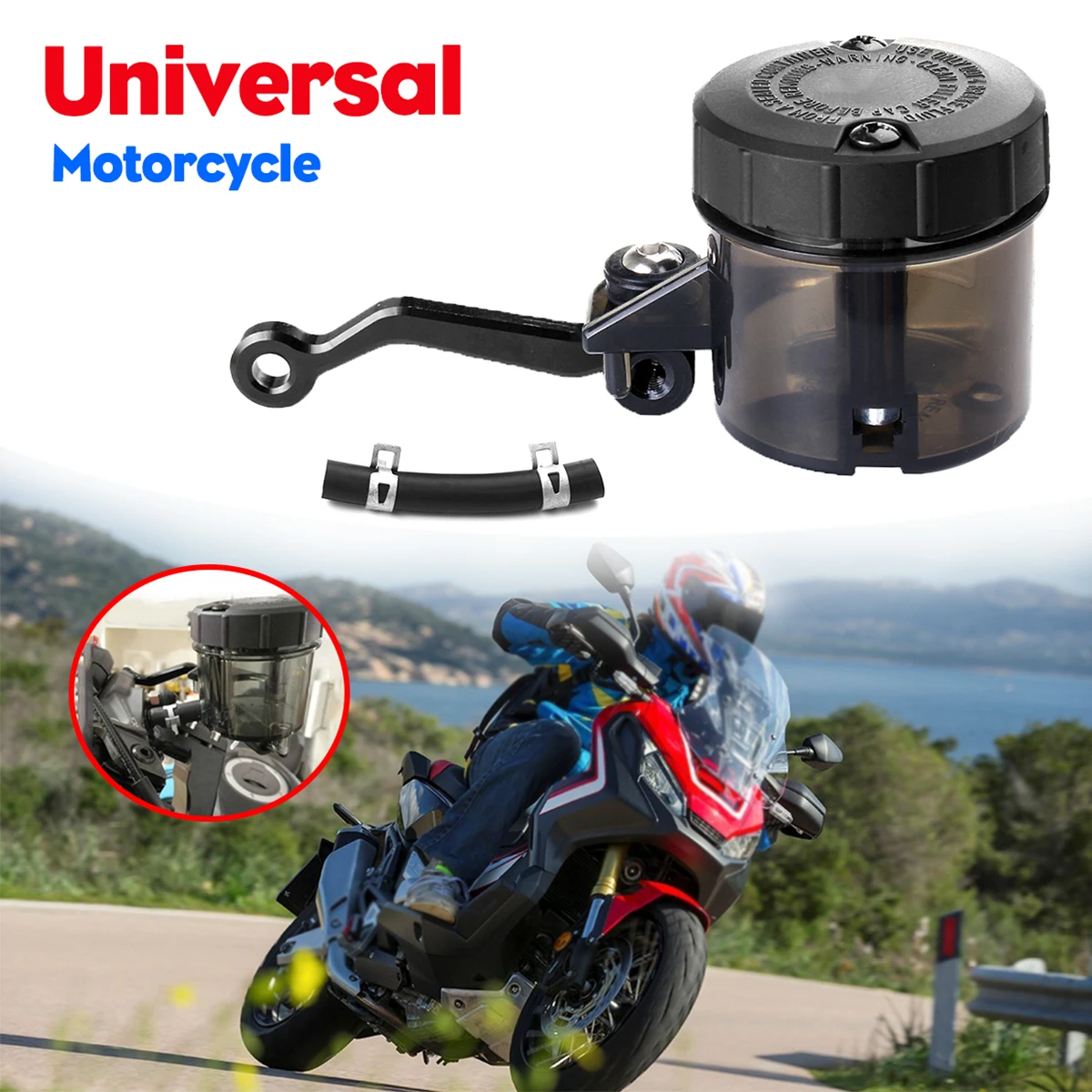 

Universal Motorcycle Front Brake Fluid Reservoir Clutch Fluid Bottle Master Cylinder Oil Tank Cup For Honda For Suzuki
