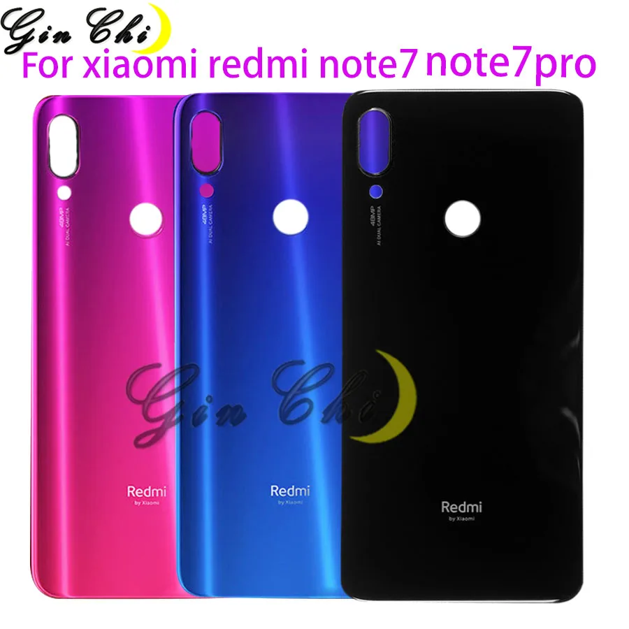 Чехол для Xiaomi Redmi note 7, Задняя стеклянная панель, чехол для задней двери, чехол для Redmi note 7 pro, задняя крышка для аккумулятора