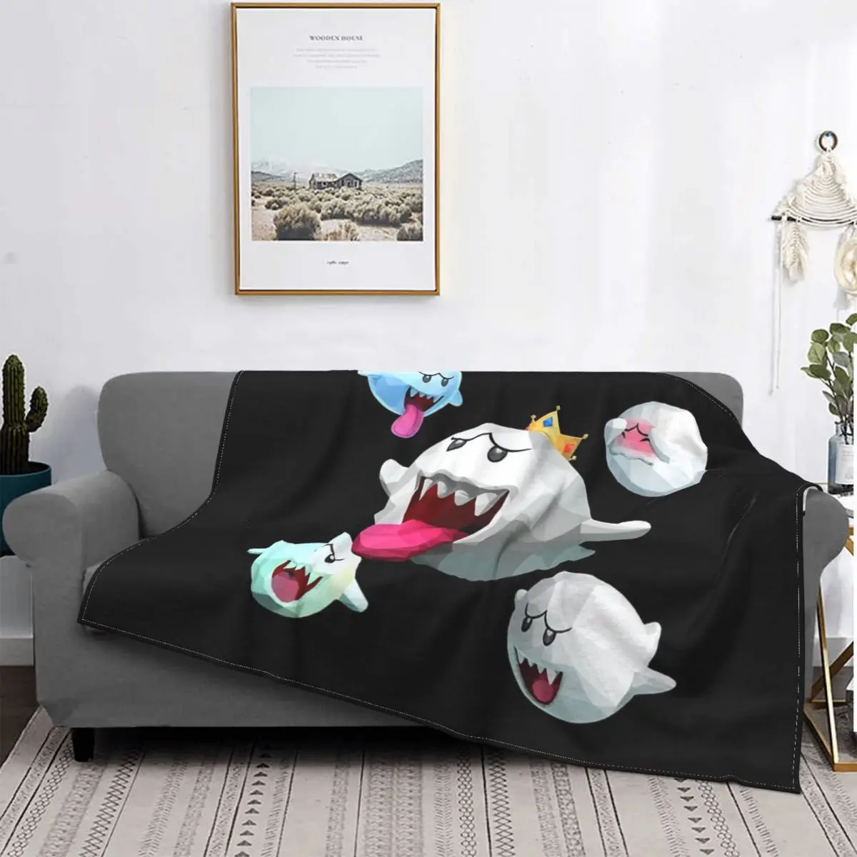 

Manta de muselina a cuadros para cama, кроватка с изображением Королевского Призрака и других друзей, идеально подходит для мягкой жизни