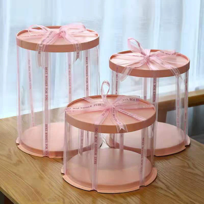 

Transparent Packaging Box Cake box Flower Gift Box Baby Birthday Balloon Wedding Valentine Gift Box Baby Birthday Party Cake Box