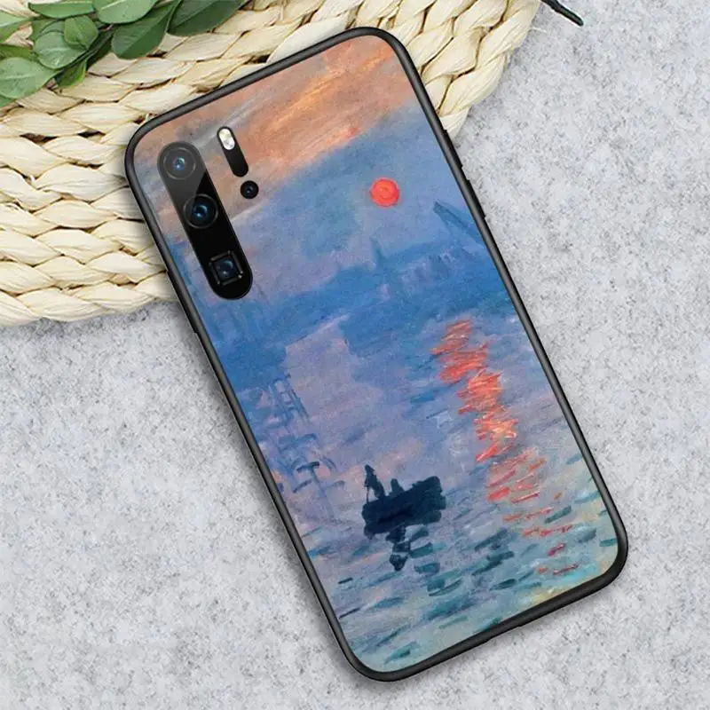 

Retro art Claude Monet painting Phone Case For Huawei honor Mate P 10 20 30 40 i 9 8 pro x Lite smart 2019 nova 5t
