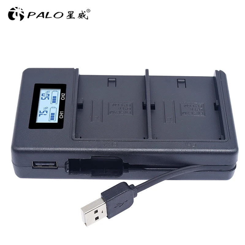 PALO LP-E6 LP E6 LPE6 USB быстрое зарядное устройство для камеры ЖК-дисплей для Canon 5D Mark II III 7D 60D EOS 6D 70D 80D батарейный блок