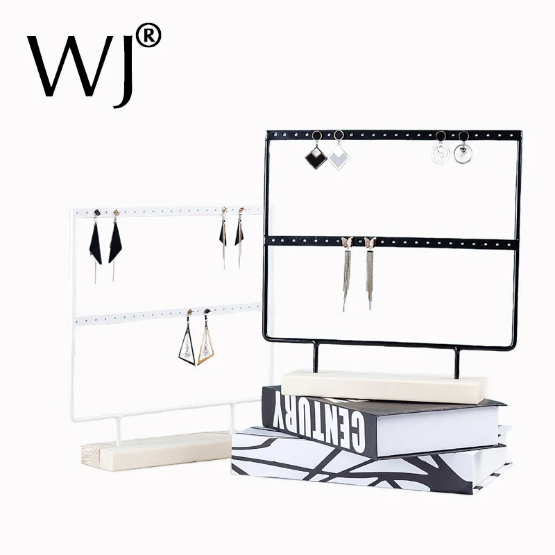 Роскошная подвесная стойка для сережек столешницы Металлическая Вешалка из