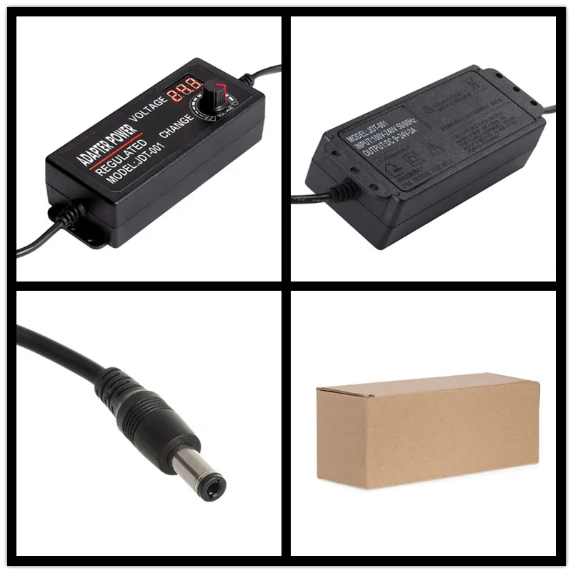 Регулируемый AC 100 240V DC/DC 3V 12V 24V 9V Универсальный адаптер Трансформатор источника