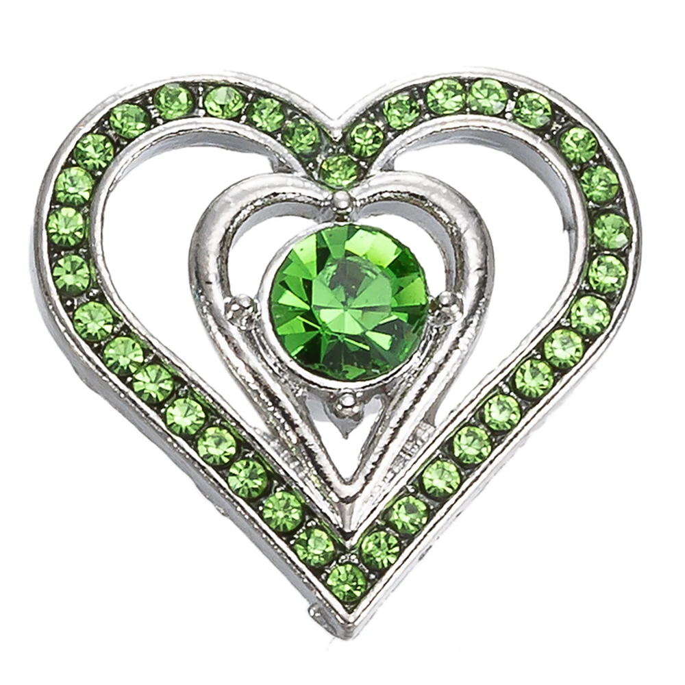 New metal Heart Snap Button Jewelry 18mm Buttons fit sracelet Bangles TZ9249 | Украшения и аксессуары