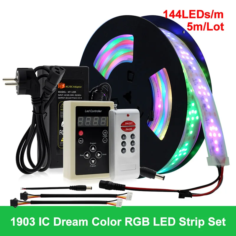 Светодиодный скачки светильник RGB Цвет беговые кроссовки nikeeinglys Сменные Светодиодные ленты 5 м с 133 программа RF контроллер Праздничные огни Decoracion Фея светильник - Испускаемый цвет: 1903 144LED-M