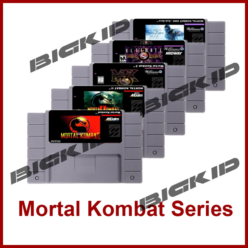Игровая карта Mortal Kombat 1 2 3 Ultimate MK Gold 2000 16 бит 46 Pin серая|Картриджи| |