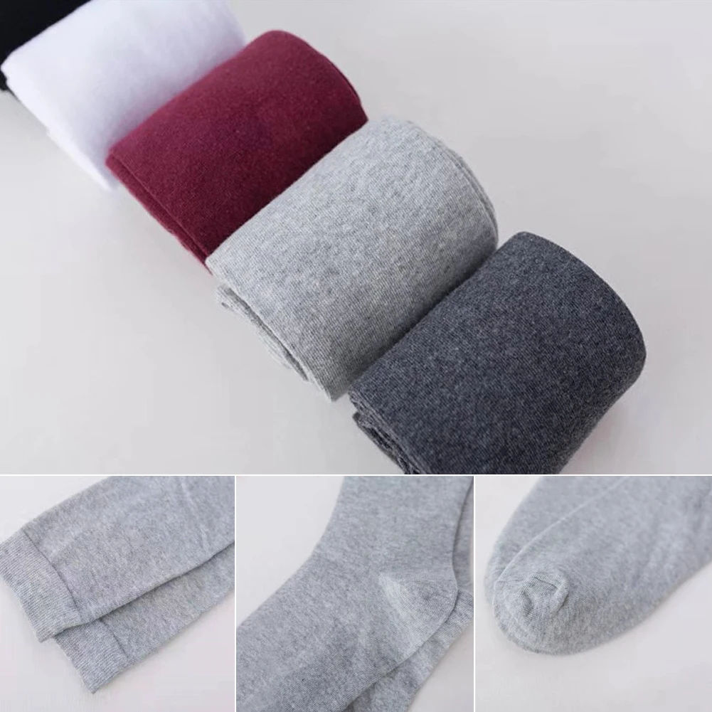 

Women's Over The Knee Stockings Plain Cotton Thigh High Adults Stretchy Stockings Multi-color