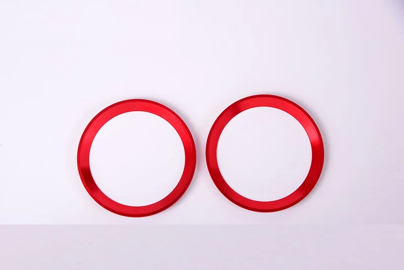 Серебристое/красное автомобильное внутреннее центральное кольцо из