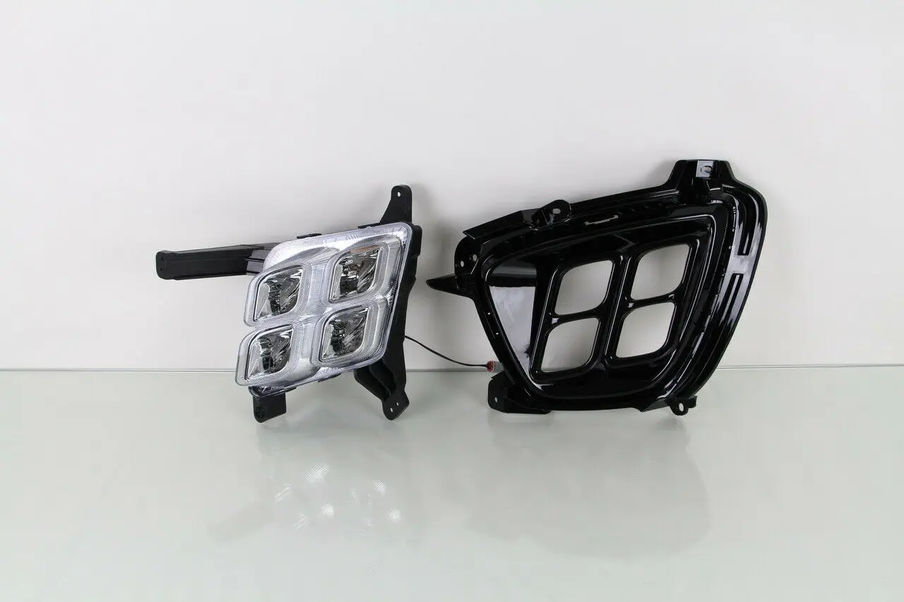 

For Kia Sorento 2015-2016 LED Daytime Running Light DRL+Bezel Cover