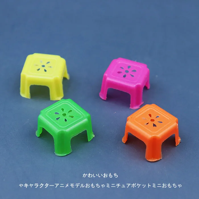 Милый пластиковый мини скамейка стул игрушечный домик мультяшная модель поднос