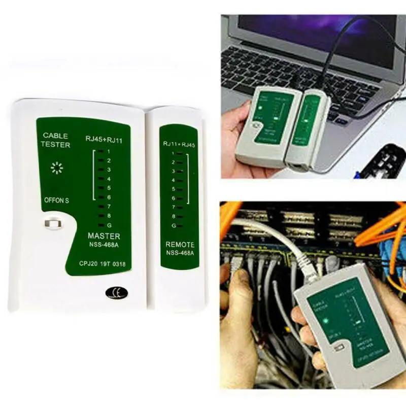 

RJ45 CAT5e CAT6 RJ11 Network Cable Tester Ethernet Lan Wire Lead Testing Meters