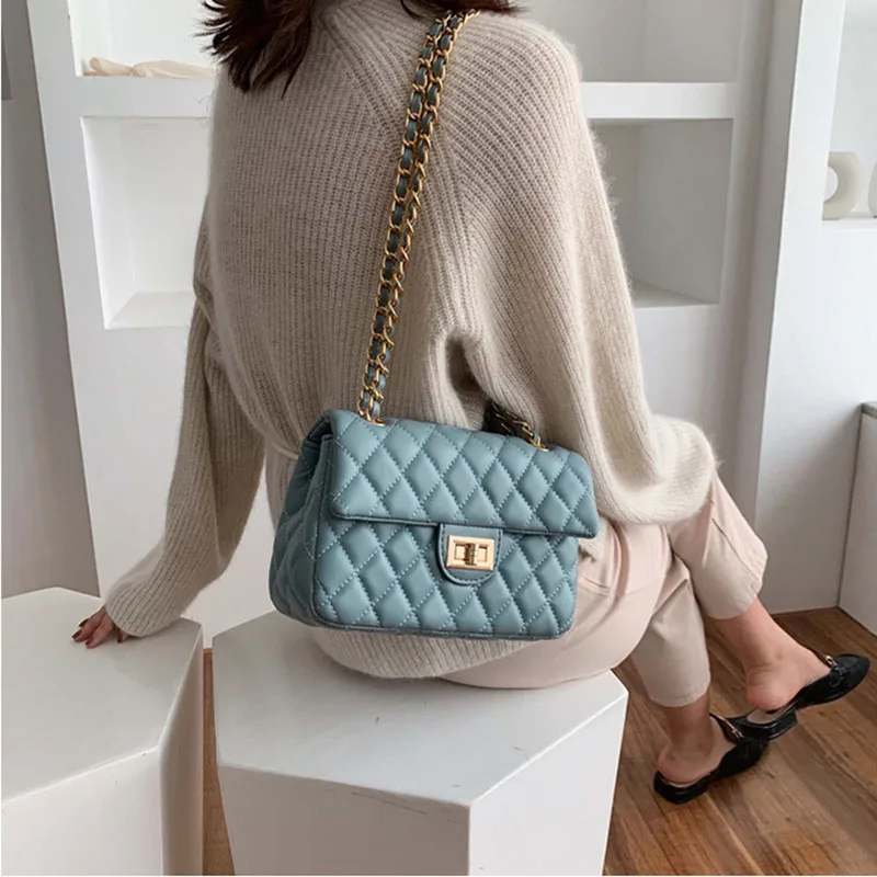 

Luxury Brand Shoulder Crossbody Bags for Ladies Small Chains Pu Leather Women's Purses and Handbags Designer Sac A Main Femme
