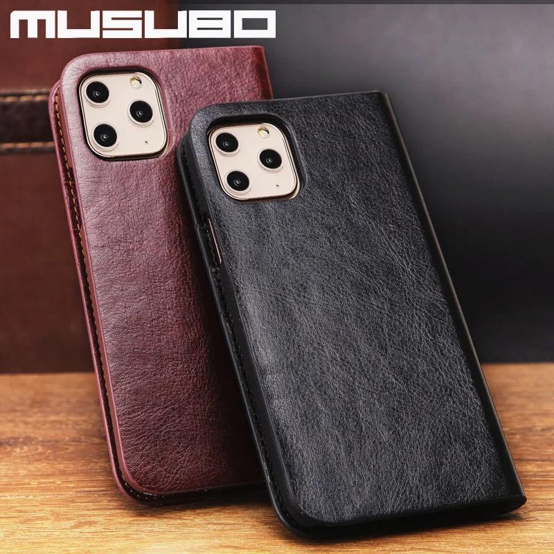 Musubo телефон Case для iPhone 7 плюс 8 плюс Натуральной Кожи Класса Люкс случаи Обложка для iphone 6 plus 6s плюс 5 5S SE Флип случаях чехол на айфон X XR Xs Max чехол на айфон 8 кожаный чехол флип бумажник чехол для