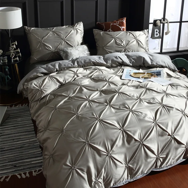 Комплект мягкого роскошного постельного белья пододеяльник с цветочным