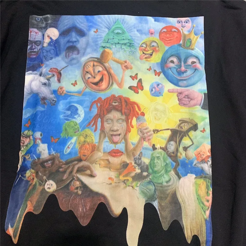 

Hip Hop Graffiti Trippie Redd A Trip Album Hoodies Men Women Pullover Hooded