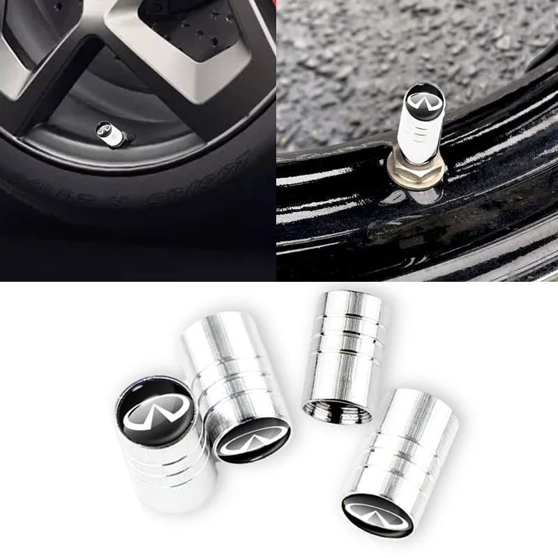 4 шт. автомобильный значок круглые крышки колесная шина запчасти клапана для Infiniti