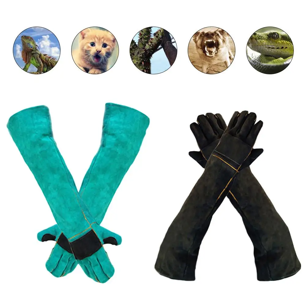 

I Pair Pet Gloves Handling Gloves Strengthened Leather Anti Bite Protective Gloves For Cat Dog Gardening Gardening Work Gloves