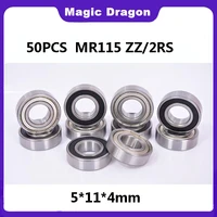 mr115zz2rs 5114mm 50pieces free shipping bearing abec 3 rubber sealed miniature mini bearing mr115 chrome steel bearings