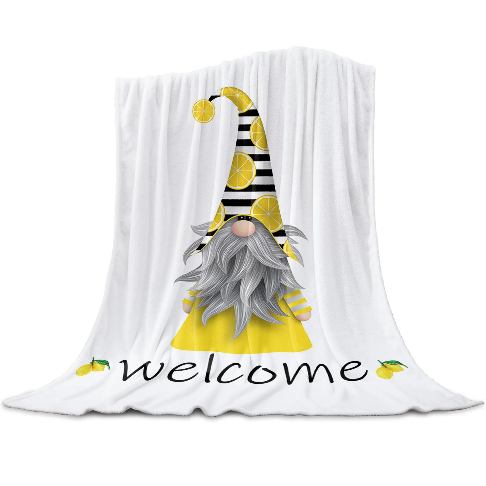 

Farmhouse Dwarf Fruit Lemon Throw Blanket Soft Picnic Blanket Home Decor Microfiber Flannel Blankets for Beds