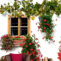 beibehang custom mediterranean window rose flower wallpaper for wall decorations living room decoration decorative tv background