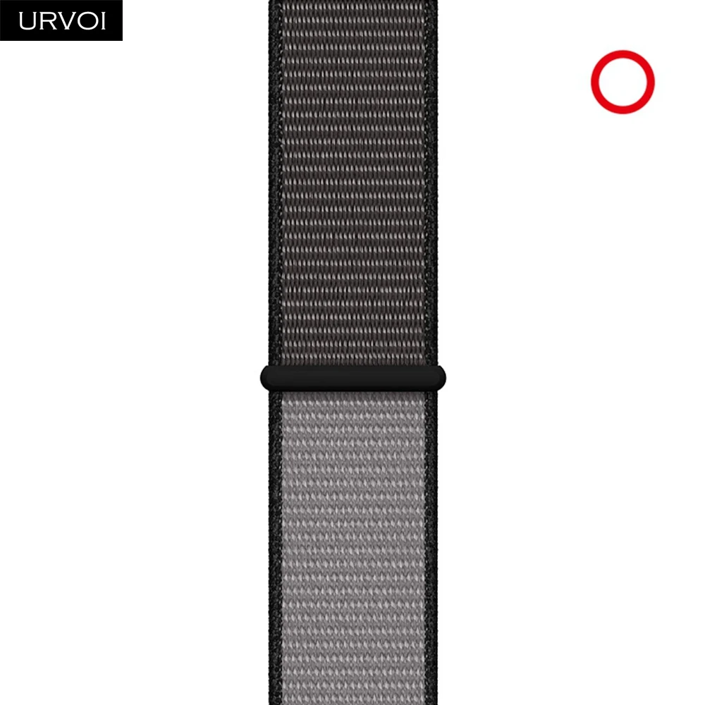 Anchor Gray URVOI Спортивная петля для apple watch band series 5 4 3 2 1 светоотражающий ремешок для iwatch двухслойный дышащий тканый нейлон осень - Цвет ремешка: Anchor Gray