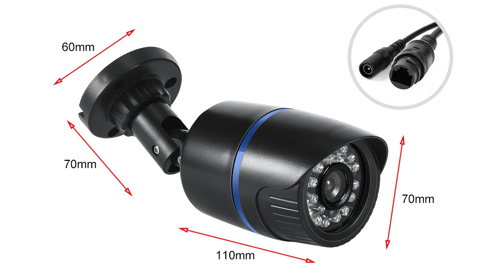 USAFEQLO H.265 IP камера 5MP/3MP ABS чехол IP67 водонепроницаемая наружная камера видеонаблюдения Ночное Видение безопасности видеонаблюдения ONVIF P2P