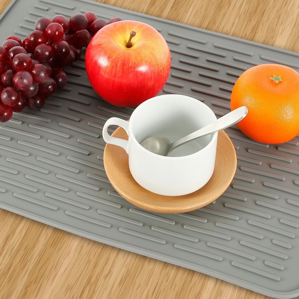 Большая силиконовая настольная салфетка Премиум термостойкий сушильный коврик