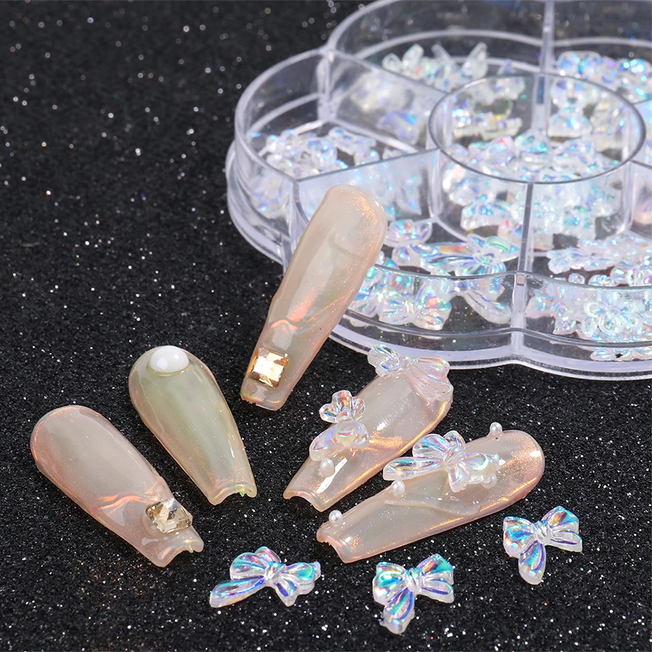 1 колесо Аврора Бабочка Стразы 3D орнамент на ногти Смешанные Красочные Амулеты с