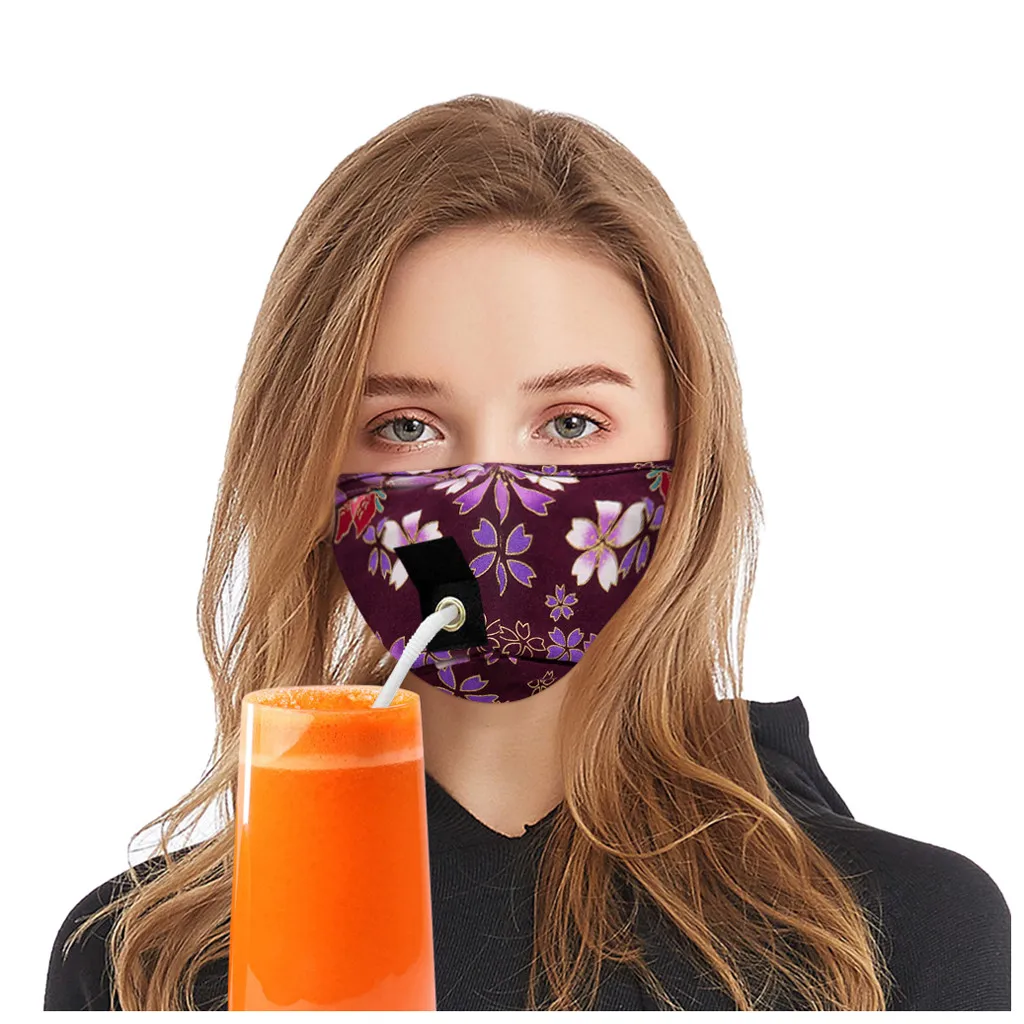 Женская дышащая модная хлопчатобумажная маска с отверстием для косплея |