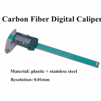 0 150mm plastic digital display vernier caliper carbon fiber digital caliper stainless steel measuring ruler tool