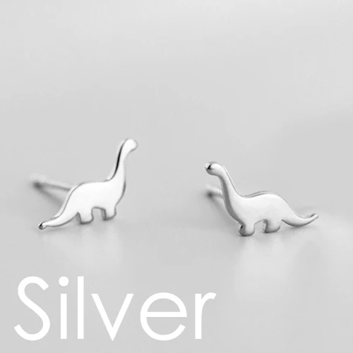 ED54-B-Silver Trusta, новинка, 925 пробы, серебряные ювелирные изделия, модные милые маленькие серьги-гвоздики с динозавром, подарок для девочек, детей, леди, ED54 - Окраска металла: ED54-B-Silver