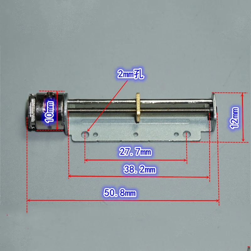 Микро 10 мм 2-фазный 4-проводной шаговый двигатель точный линейный винтовой