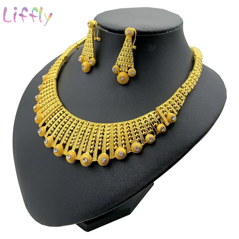 Liffly изысканный и Африканский комплект ювелирных изделий большое круглое