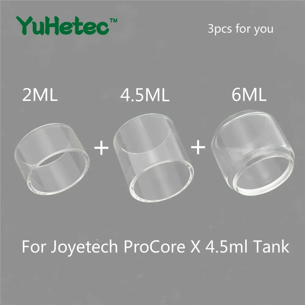 3 шт. оригинальная сменная стеклянная трубка YUHETEC для Joyetech ProCore X 4 5 мл бак