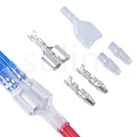 102050sets 4 0 bullet terminal car electrical wire connector diameter 4mm male female 1 2 transparent sheath