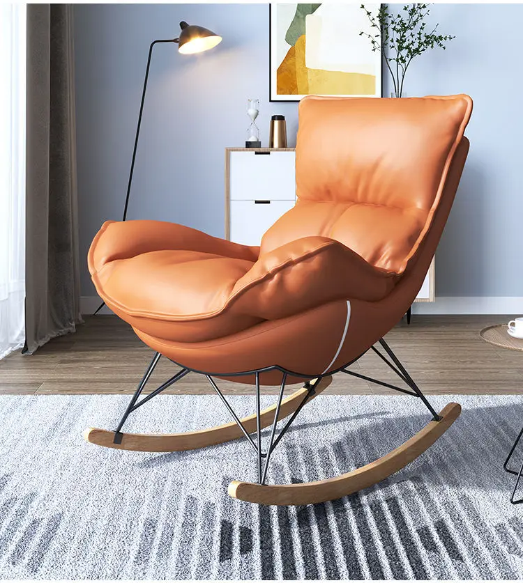 Суперуютное кресло качалка с ленивым диваном для отдыха светильник