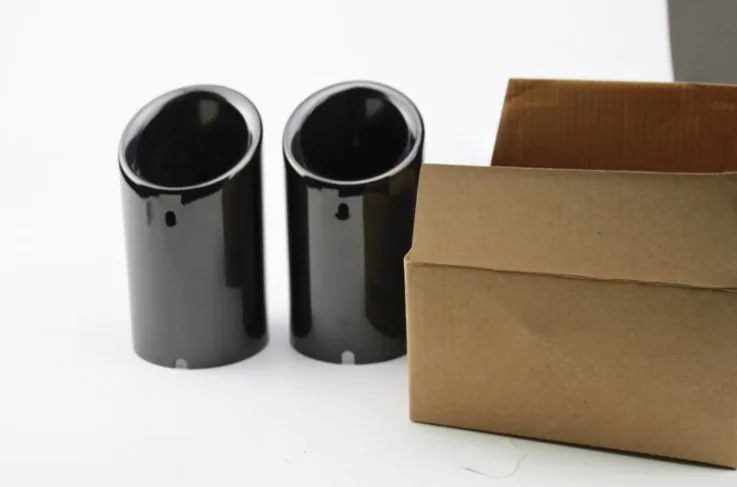 

1 PCS 304 Stainless Steel Titanium Black S-LINE style Exhaust pipes For A1 A3 A4L A5 A6L Q3 Q5 Q7 A8 Car Exhaust Tip muffler