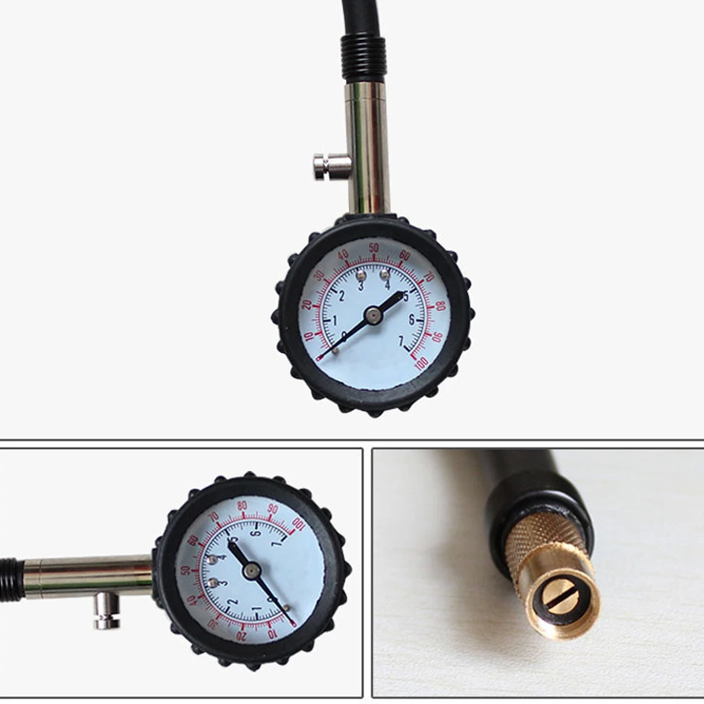 Car Accessory Repair With Bleeder Portable Tyre Pressure Gauge Detection Tool For Car/Motorbike Accurate Vehicle 60 PSI | Автомобили и