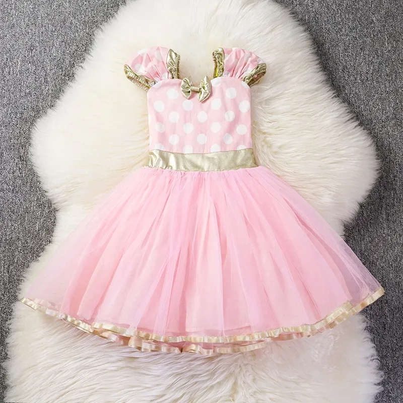 Новые платья для девочек vestido infantil Para Festa, милая детская одежда с Минни наряд принцессы на день рождения детское платье-пачка для девочек