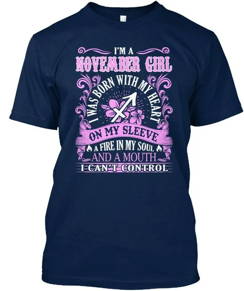 

Im A November Girl Cantcontrol Mouth 2 Standard Unisex T-shirt