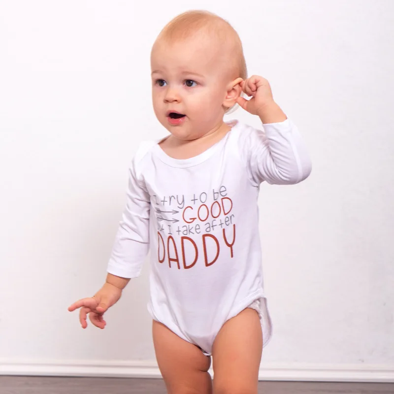 Боди с длинными рукавами для маленьких мальчиков Комбинезон девочек осенняя