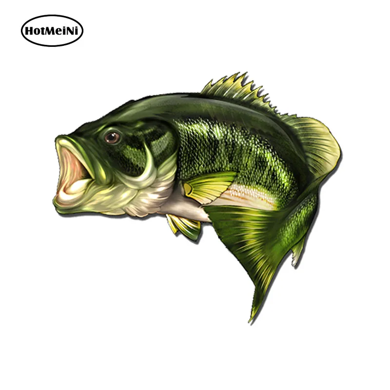 

HotMeiNi 13cm x 10.8cm Car Styling Large Mouth Bass Fish Fishing Stickers Boat Kayak Decals Car Truck Laptop window Car Sticker
