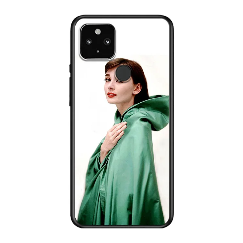 

Audrey Hepburn Pop Aart Soft TPU Silicone Black Cover For Google Pixel 5 4A 5G 4 XL Phone Case