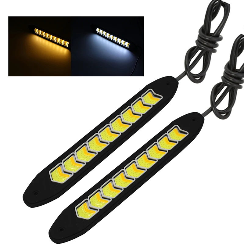 YOLU светодиодный DRL гибкие Авто дневные ходовые огни светильник