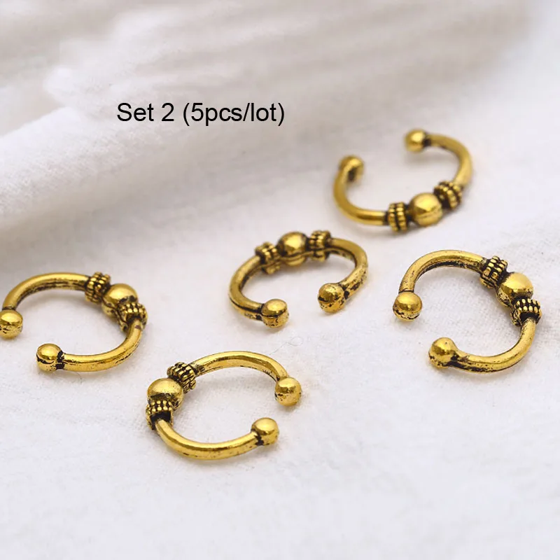 Ужасные косички для волос Дред старинные золотистые/Серебристые регулируемые