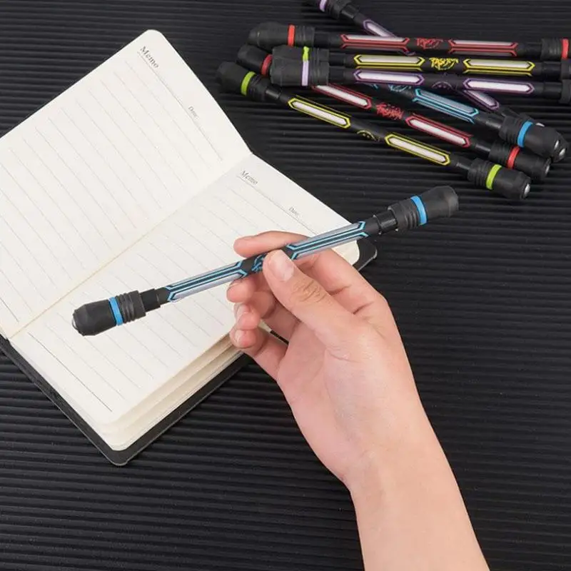 

Glow Rotating Ballpoint Pens Turn Spinning Gaming Pen Kids light Colorful Bright Led Flash Gift Toy School Supply Free shipping
