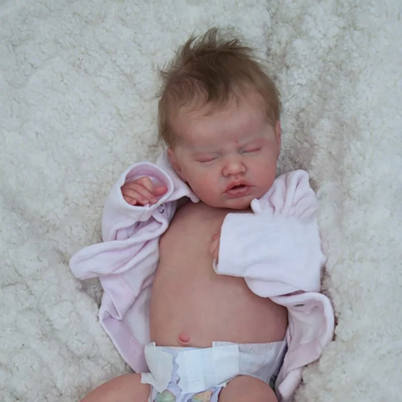 

17inch Reborn Doll Kit Indie By Laura Soft Touch Fresh Color Unfinished Doll Parts with Cloth Body