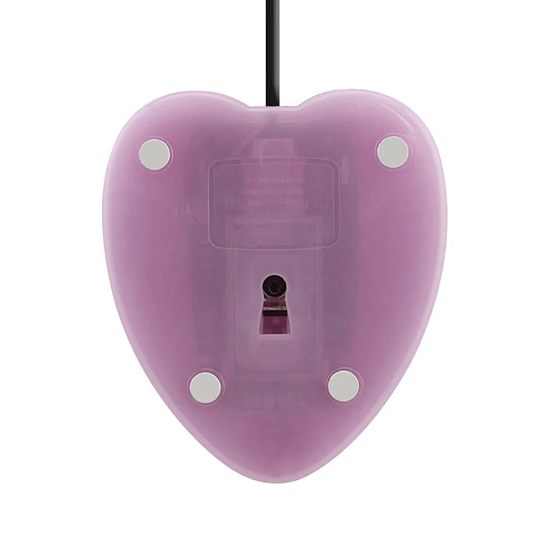 USB-мышь Проводная игровая оптическая с бриллиантами и розовым сердцем |