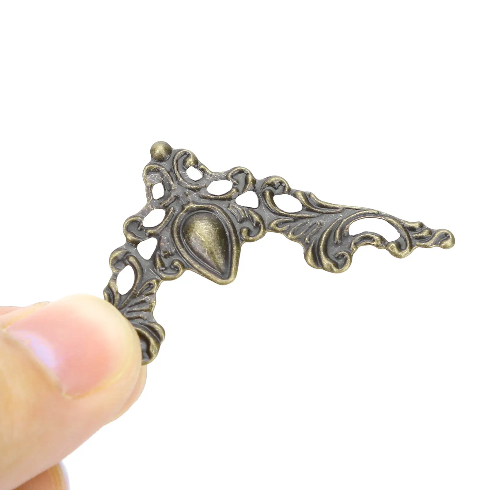 Металлические угловые кронштейны 30 шт. золотистый Бронзовый чехол для ноутбука